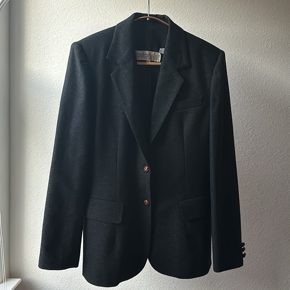 Vintage AstorOne Womens Blazer Jacket Black/Grey Size 12